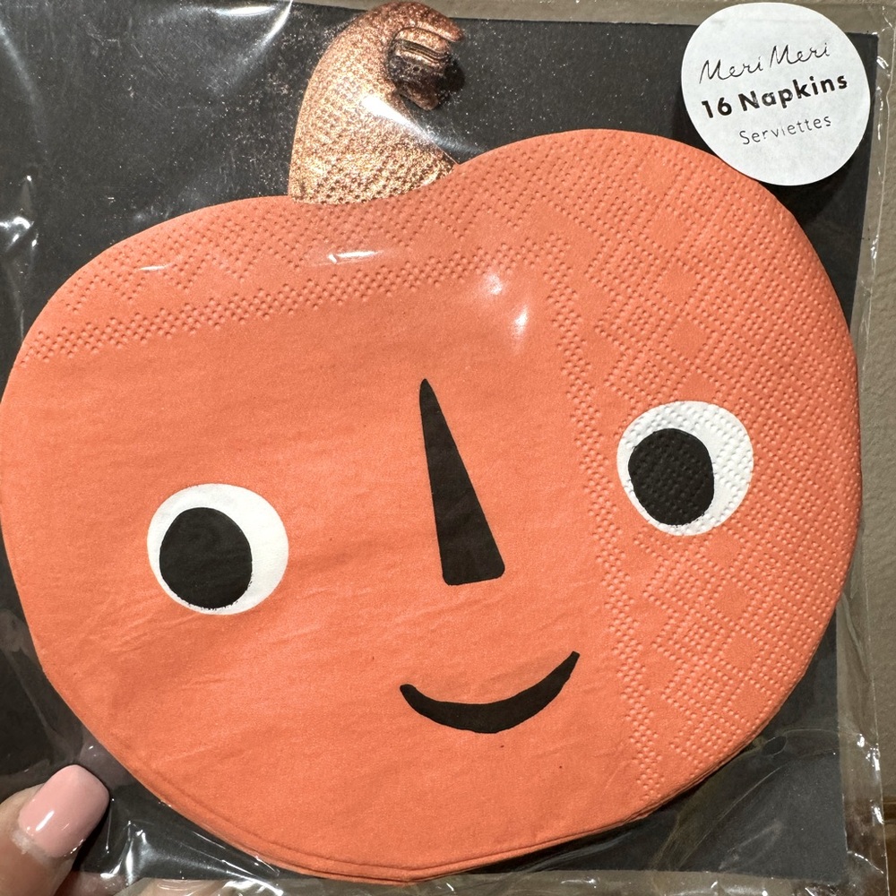 Meri meri pumpkin napkins - 16 ct